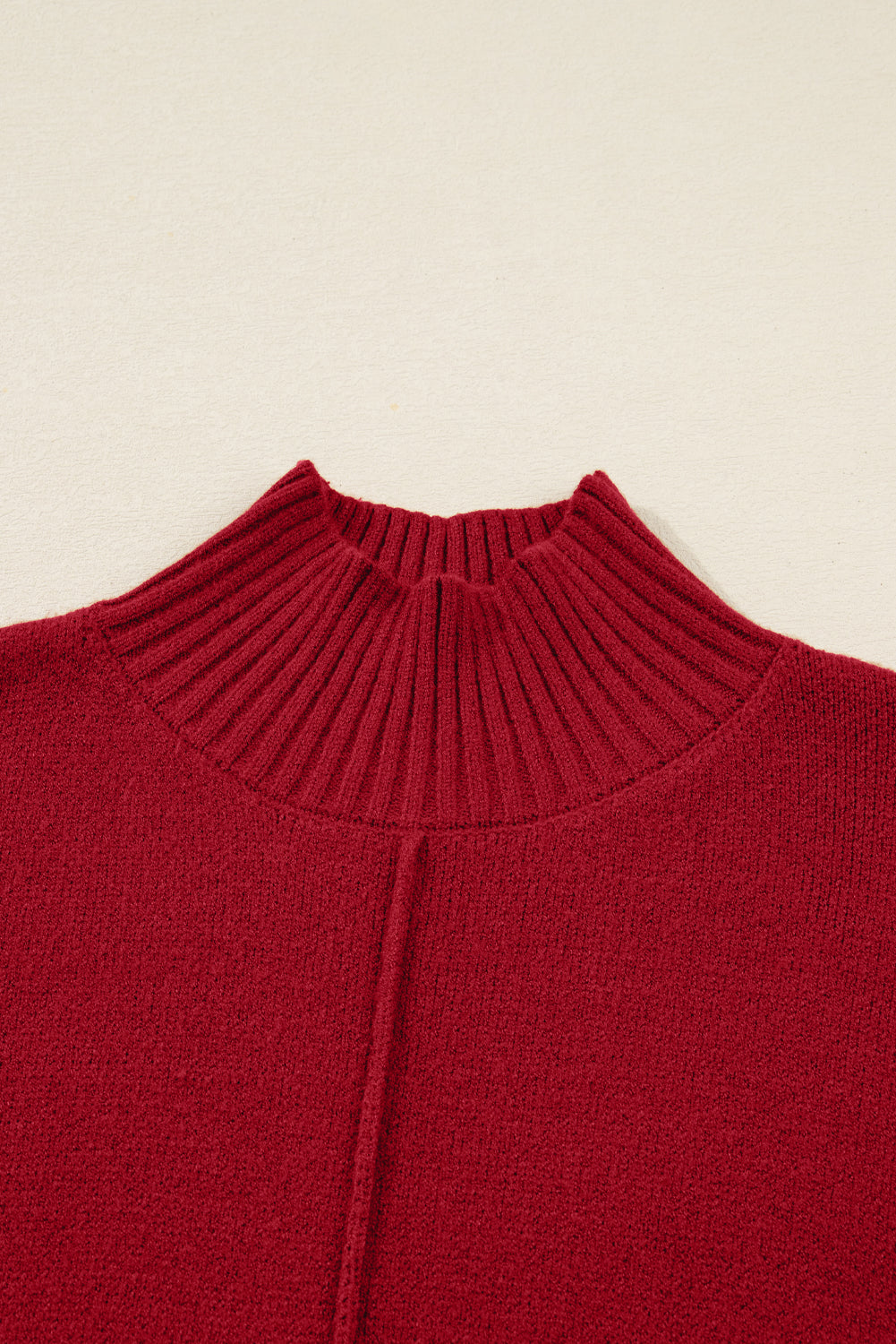 Cacilda | Damowa red ribbed sweater dress - straight cut dress