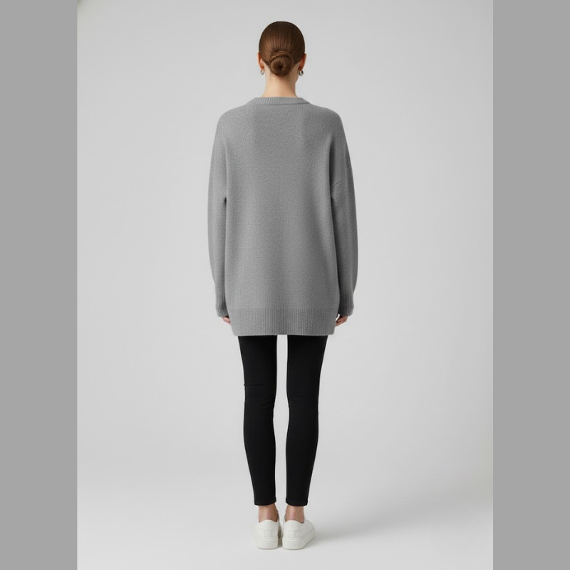 Wygodny sweter damski typu pullover – swobodny, swobodny krój