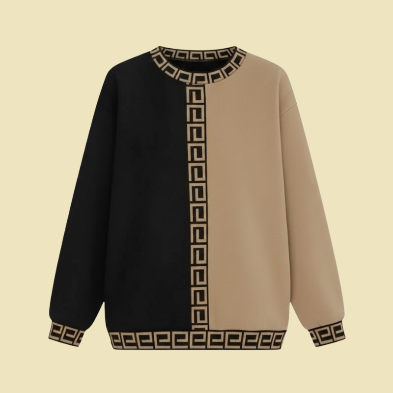 Ciepły damski sweter z okrągłym dekoltem – wygodny sweter na zimę