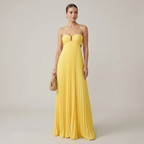 Celina | Elegancka plisowana suknia maxi – formalna sukienka dla kobiet na wesele