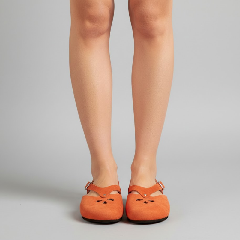 Damskie sandały retro z zamkniętymi palcami – regulowane, wygodne buty z paskiem na rzep