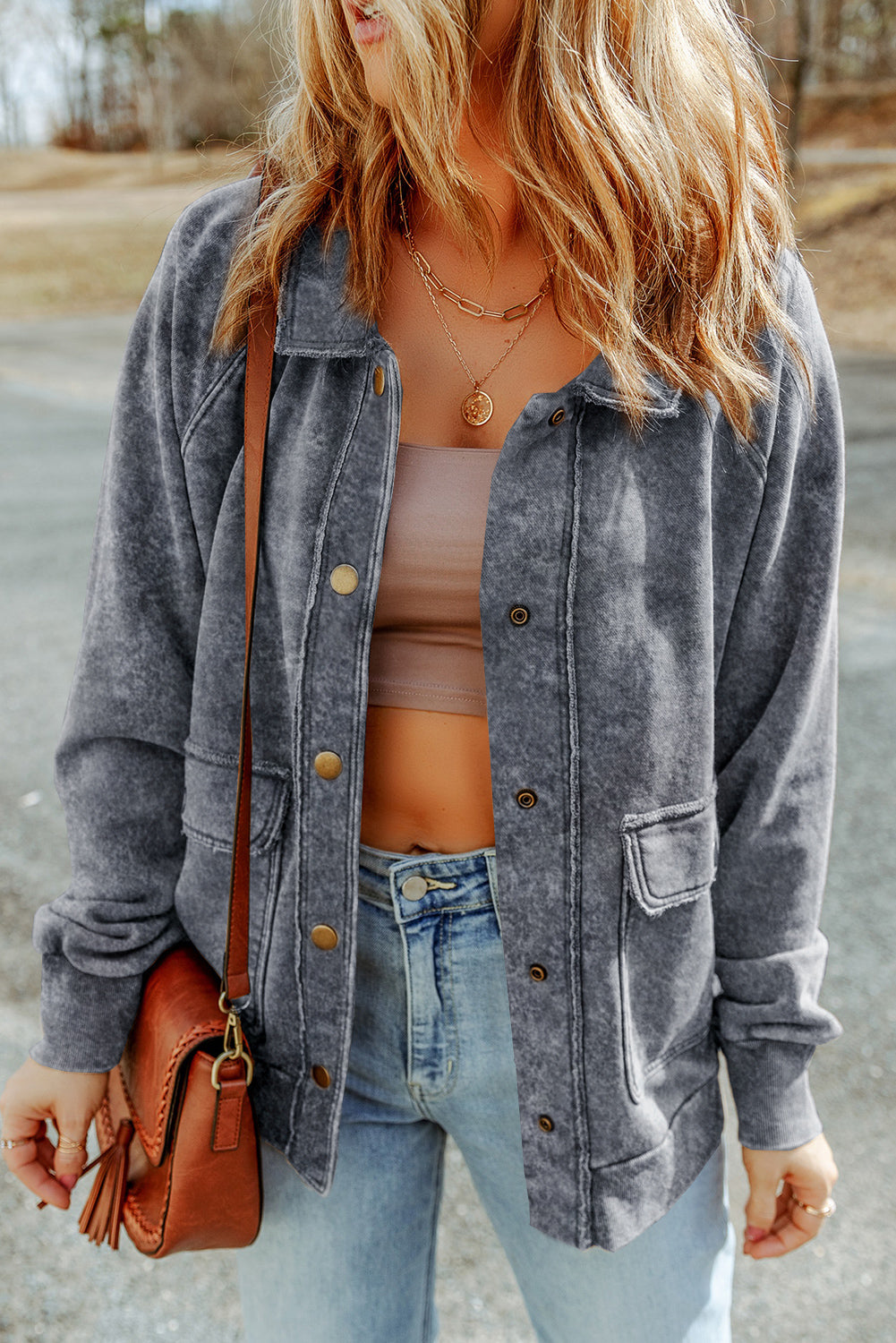 Knows | Women's floral quilted jacket - zip-front, with a stand-up collar