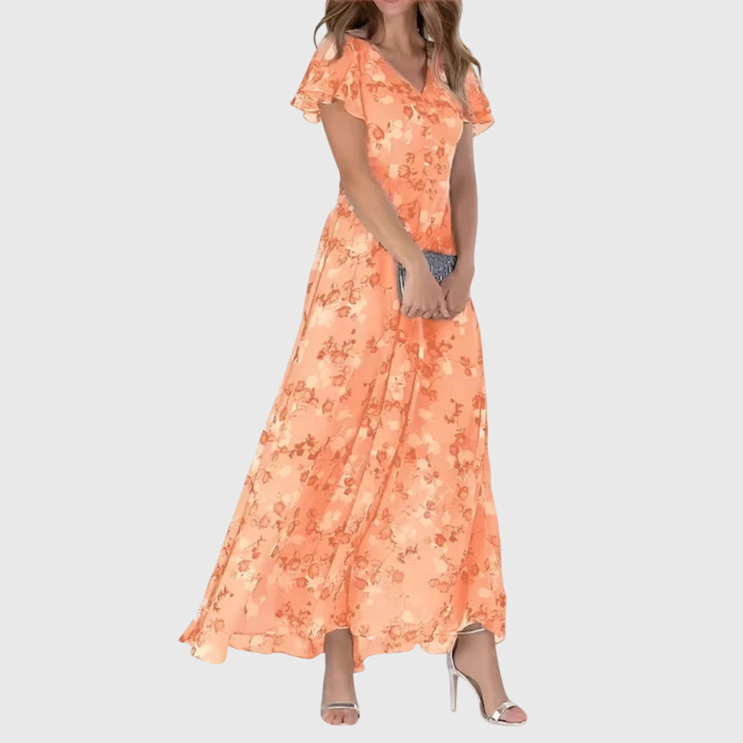 Eleni | Damska sukienka midi o kroju litery A – sukienka bez rękawów o kroju fit & flare