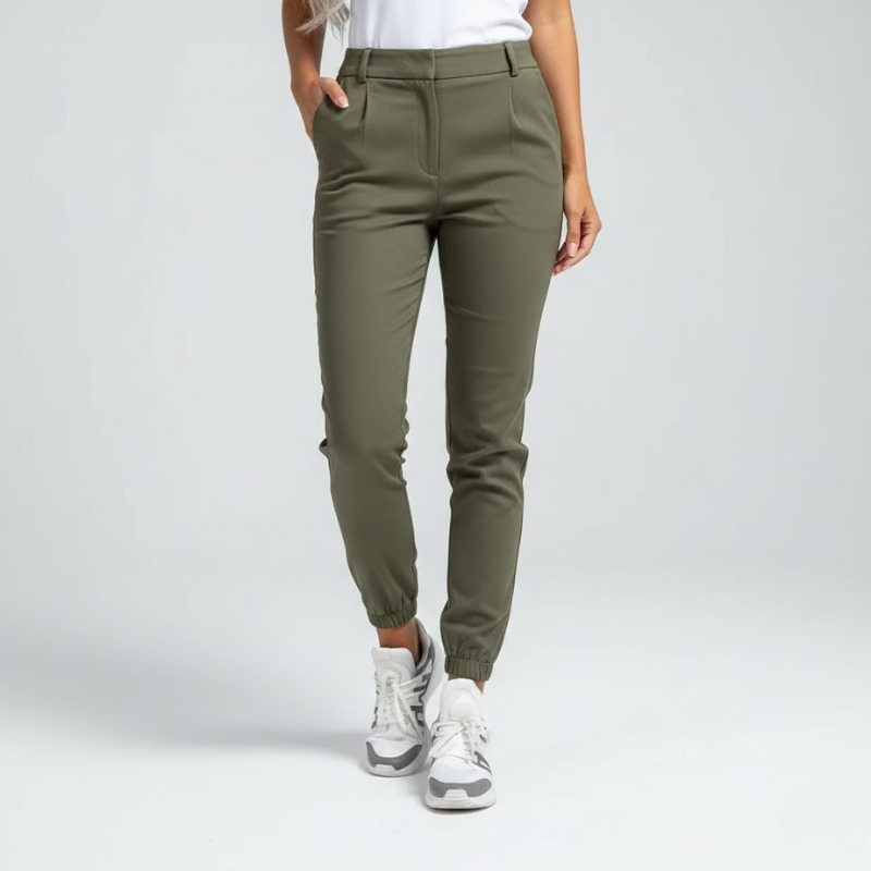 Damskie dopasowane spodnie dresowe Slim-Fit do pracy – szykowne, elastyczne spodnie do biura