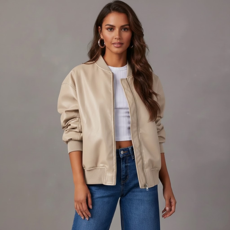 Damska kurtka typu bomber oversize – modny, niezbędnik w swobodnym stylu ulicznym