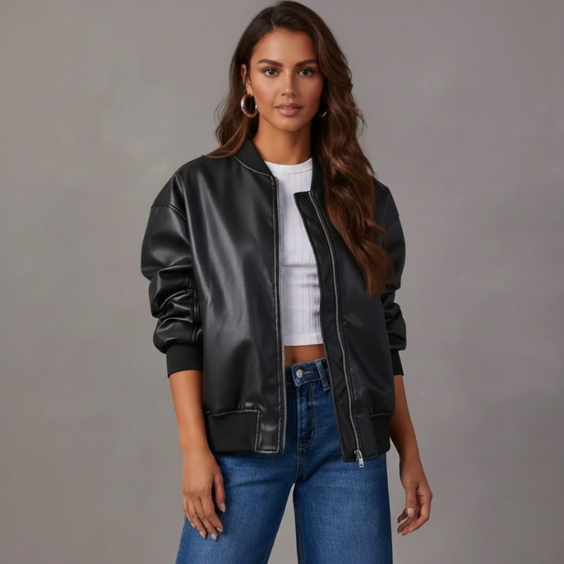 Damska kurtka typu bomber oversize – modny, niezbędnik w swobodnym stylu ulicznym