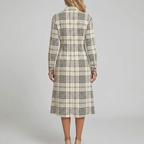 Klassisches A-linienförmiges kariertes Midikleid – müheloser Komfort und schicker Alltagsstil