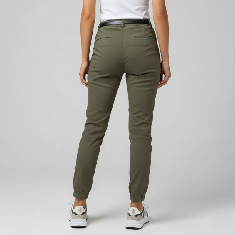 Damskie dopasowane spodnie dresowe Slim-Fit do pracy – szykowne, elastyczne spodnie do biura