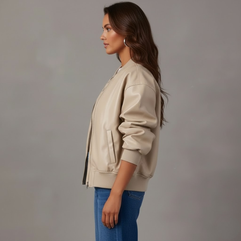 Damska kurtka typu bomber oversize – modny, niezbędnik w swobodnym stylu ulicznym