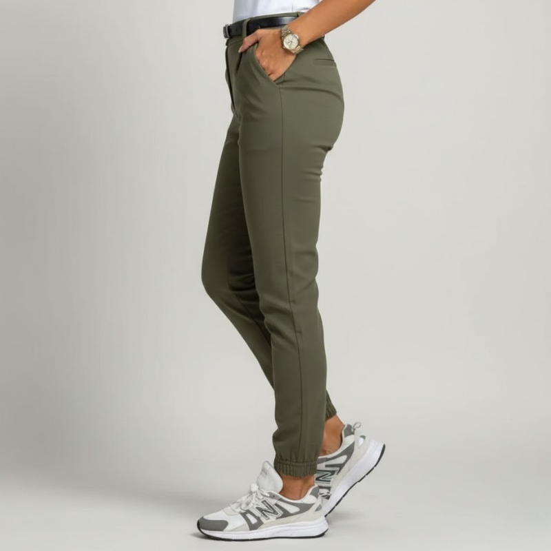 Damskie dopasowane spodnie dresowe Slim-Fit do pracy – szykowne, elastyczne spodnie do biura