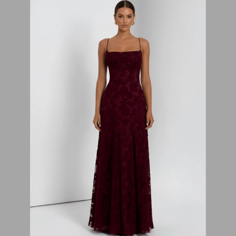 Luźna sukienka maxi z wiązaniem z tyłu dla kobiet – lekka, na ramiączkach