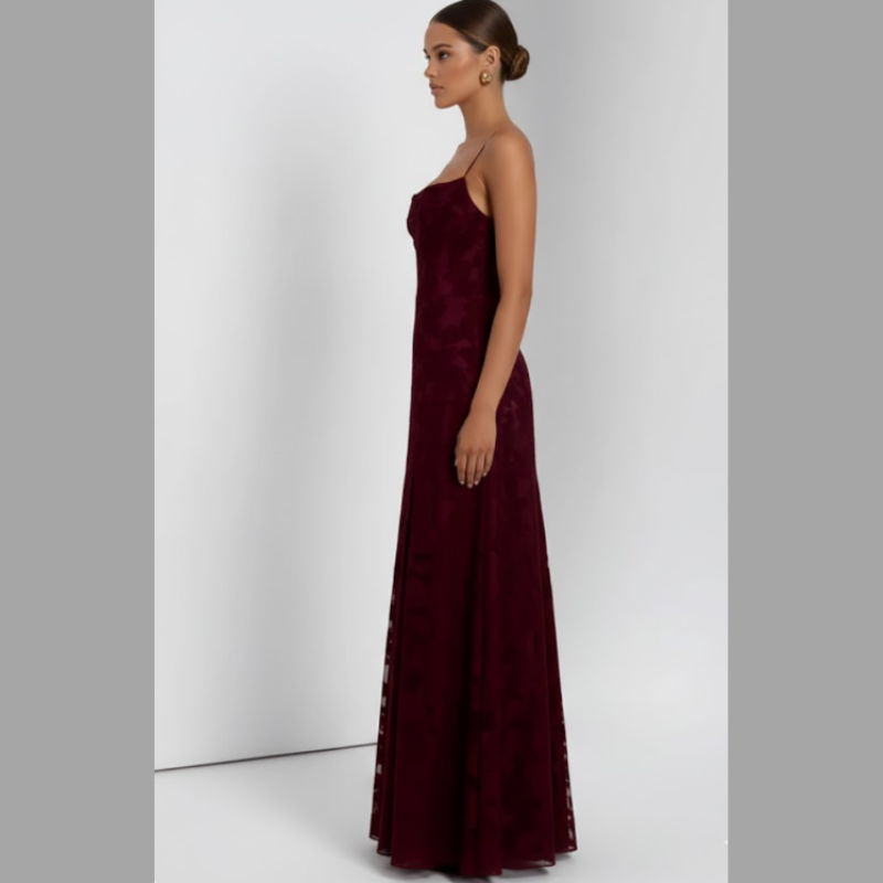 Luźna sukienka maxi z wiązaniem z tyłu dla kobiet – lekka, na ramiączkach