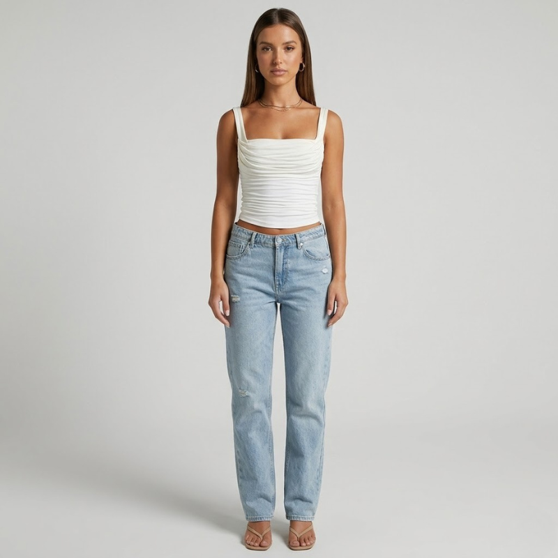 Elegant, lightweight, short top – an essential, airy, summer fashion item for women