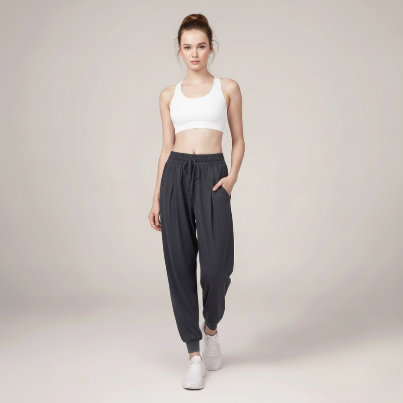 Damskie spodnie z wysokim stanem i dopasowanym krojem – idealne do noszenia na co dzień