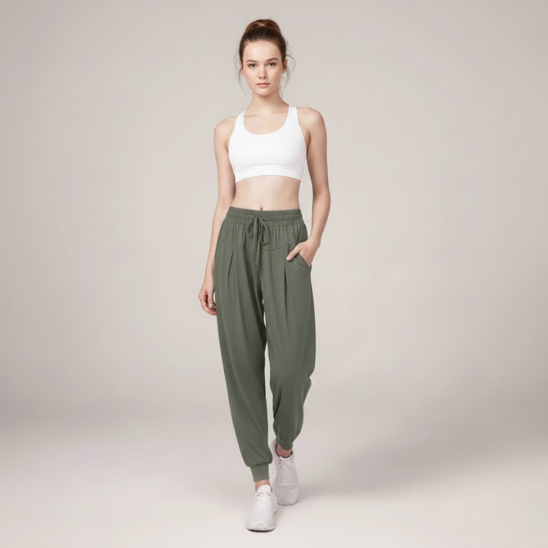 Damskie spodnie z wysokim stanem i dopasowanym krojem – idealne do noszenia na co dzień