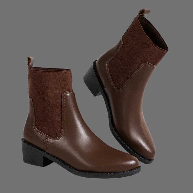 Eleganckie botki Chelsea z noskiem w szpic – damskie, elastyczne, modne botki za kostkę