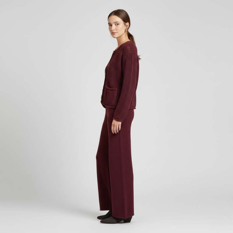 Elegancki kardigan damski z dzianiny – elegancka warstwa zapinana na guziki