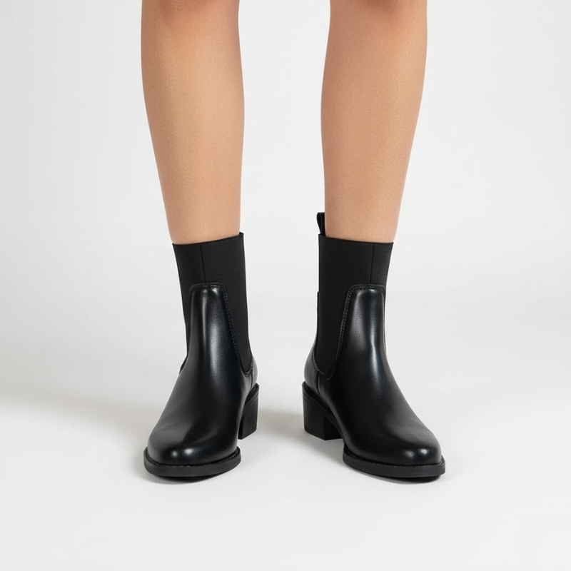 Eleganckie botki Chelsea z noskiem w szpic – damskie, elastyczne, modne botki za kostkę