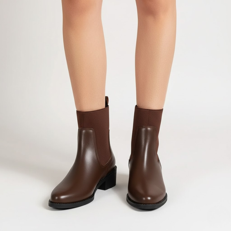 Eleganckie botki Chelsea z noskiem w szpic – damskie, elastyczne, modne botki za kostkę