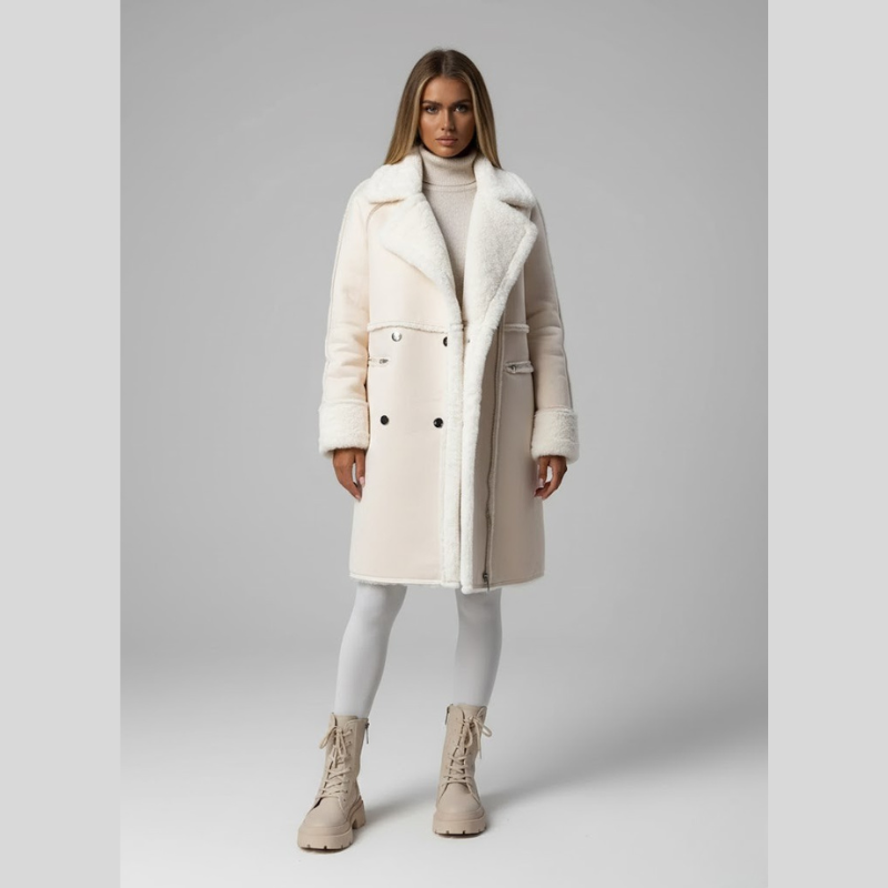 Damski miękki płaszcz ze sztucznego futra – przytulny, zimowy niezbędnik