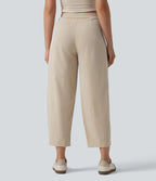 Modern barrel-leg trousers with a mid-rise – casual trousers with a linen feel