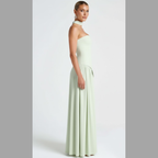 Arleta | Elegancka Suknia Wieczorowa Maxi Damska Bez Ramiączek – Gorsetowa Sukienka