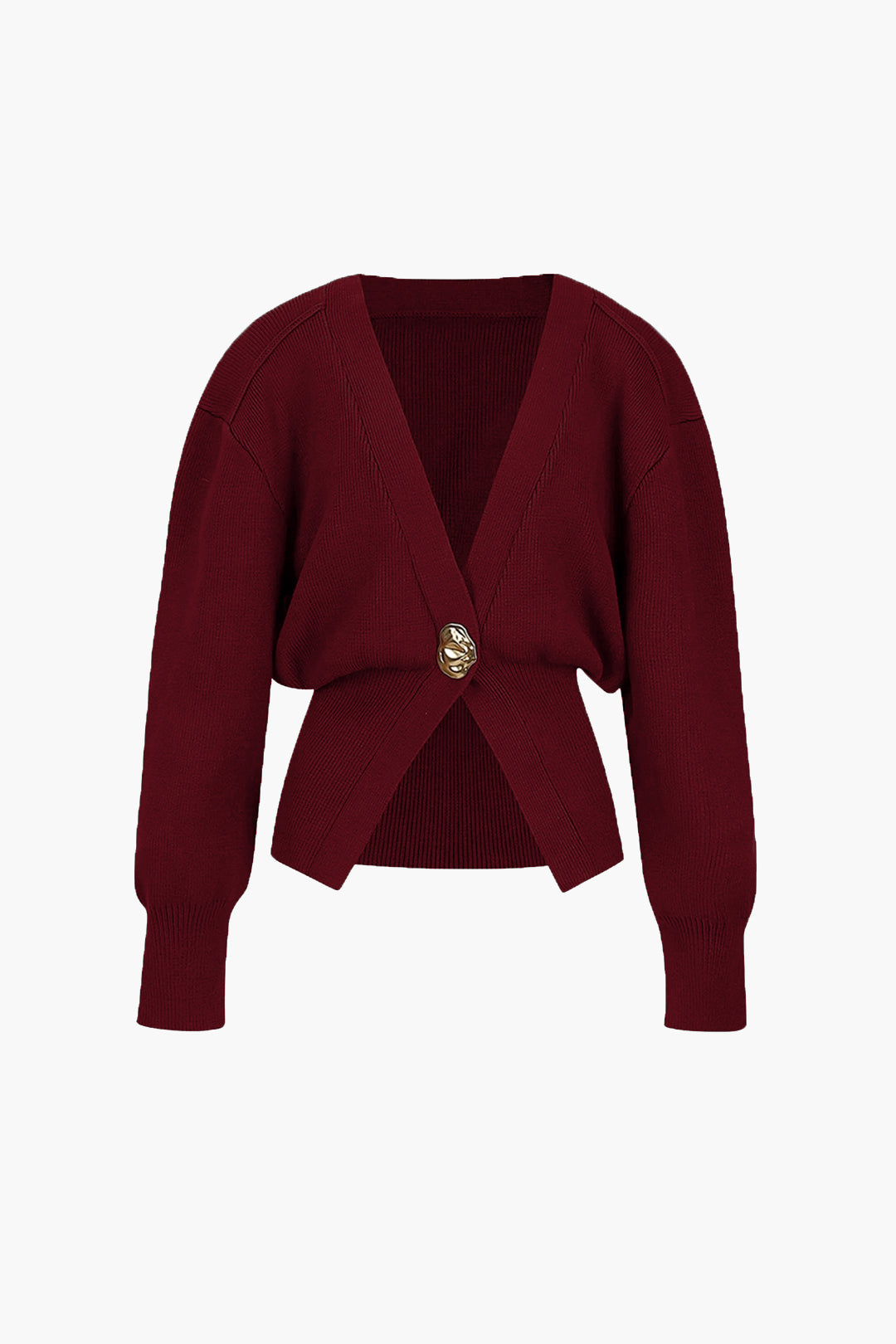 Maristel | Damski elegancki sweter dzianinowy – ozdobne złote guziki