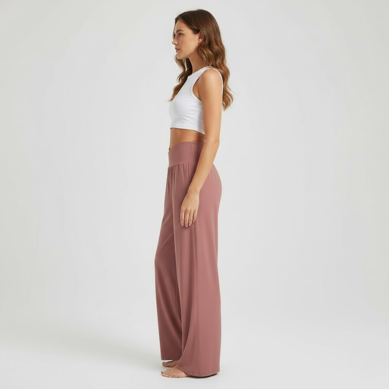 Spodnie do jogi damskie z szerokimi nogawkami – swobodny, elastyczny strój