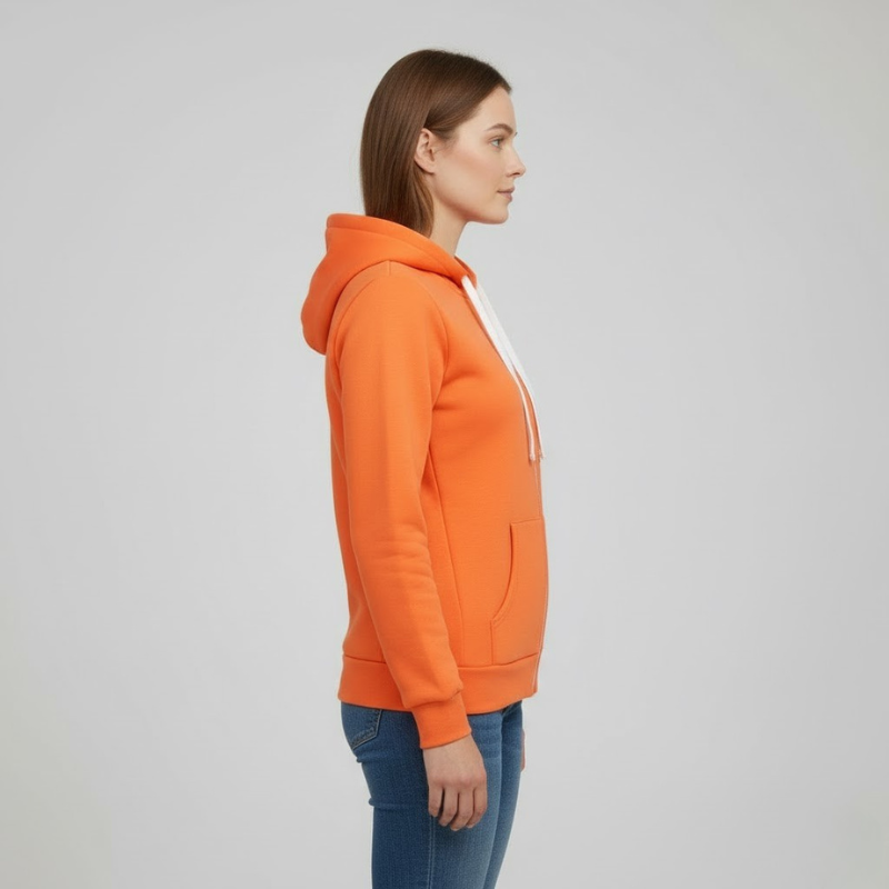 Damska zimowa bluza z kapturem zapinana na zamek – ciepła kurtka z kapturem zapewniająca codzienny komfort