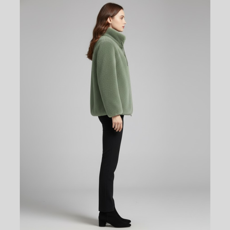 Weicher Damenmantel aus Kunstpelz – moderner, kuscheliger und warmer Stil