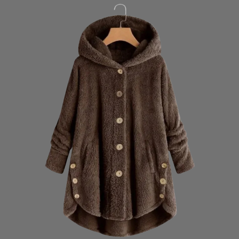 Damska, wygodna kurtka polarowa z kapturem – stylowe ciepło na co dzień