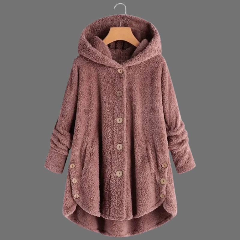 Damska, wygodna kurtka polarowa z kapturem – stylowe ciepło na co dzień