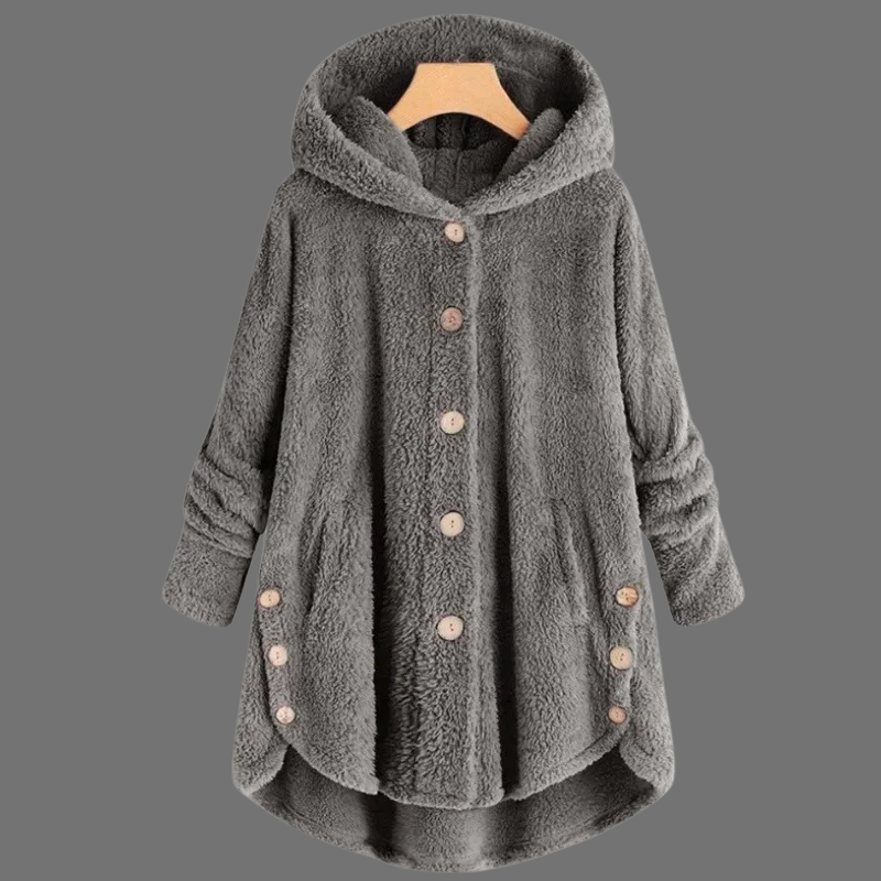 Damska, wygodna kurtka polarowa z kapturem – stylowe ciepło na co dzień