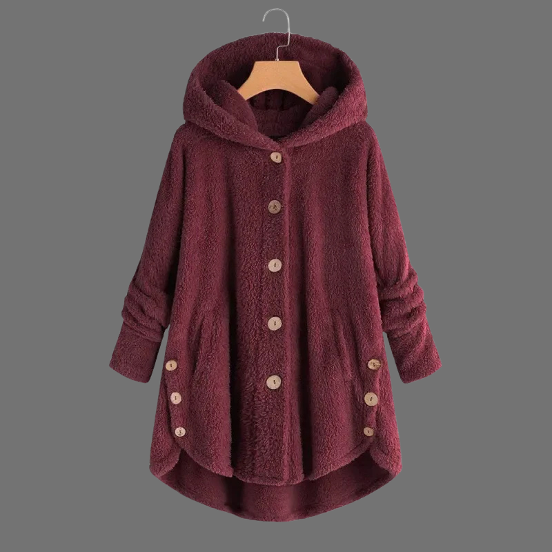 Damska, wygodna kurtka polarowa z kapturem – stylowe ciepło na co dzień