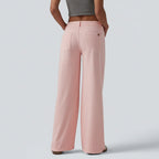 Asymmetrical Low-Rise Colorblock Jeans – Wide Leg with Bold Print