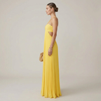 Celina | Elegancka plisowana suknia maxi – formalna sukienka dla kobiet na wesele