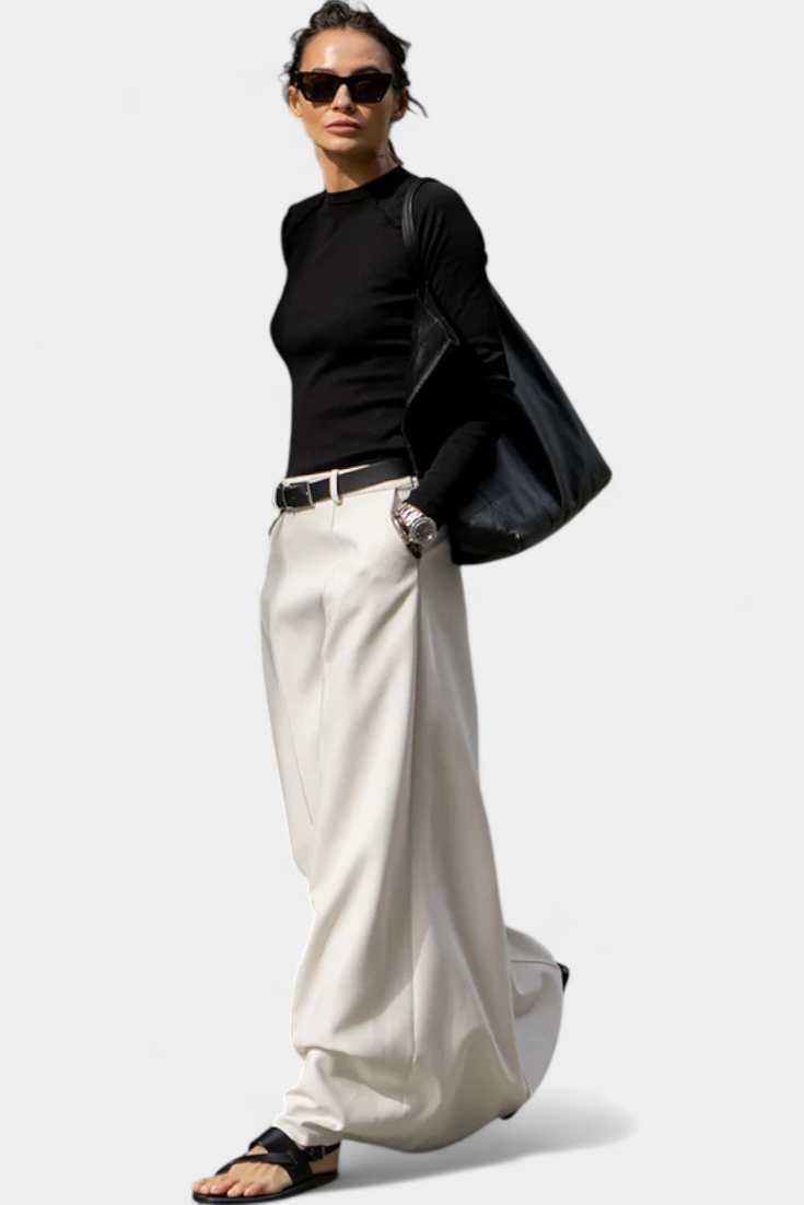 Elarisse | Damska spódnica o kroju w kształcie litery H – minimalistyczna, jednokolorowa, o dopasowanym kroju