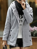 Tessa | Damowa bluza polarowa z kapturem – zapinana na zamek z przodu, z długimi rękawami