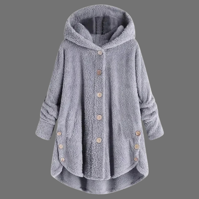 Damska, wygodna kurtka polarowa z kapturem – stylowe ciepło na co dzień