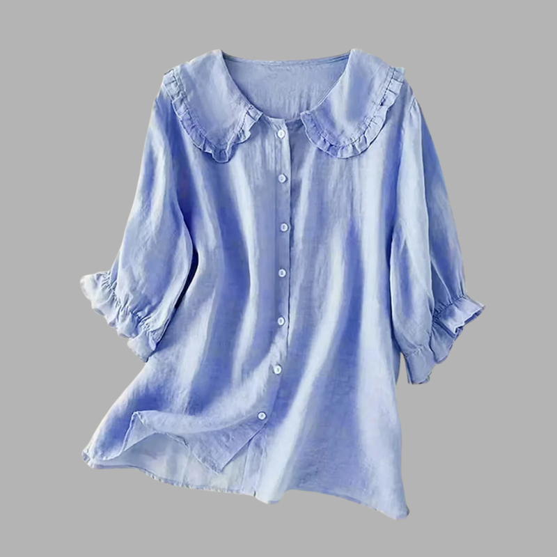 Nowoczesna, elegancka bluzka z falbankami – uniwersalny element kobiecej mody