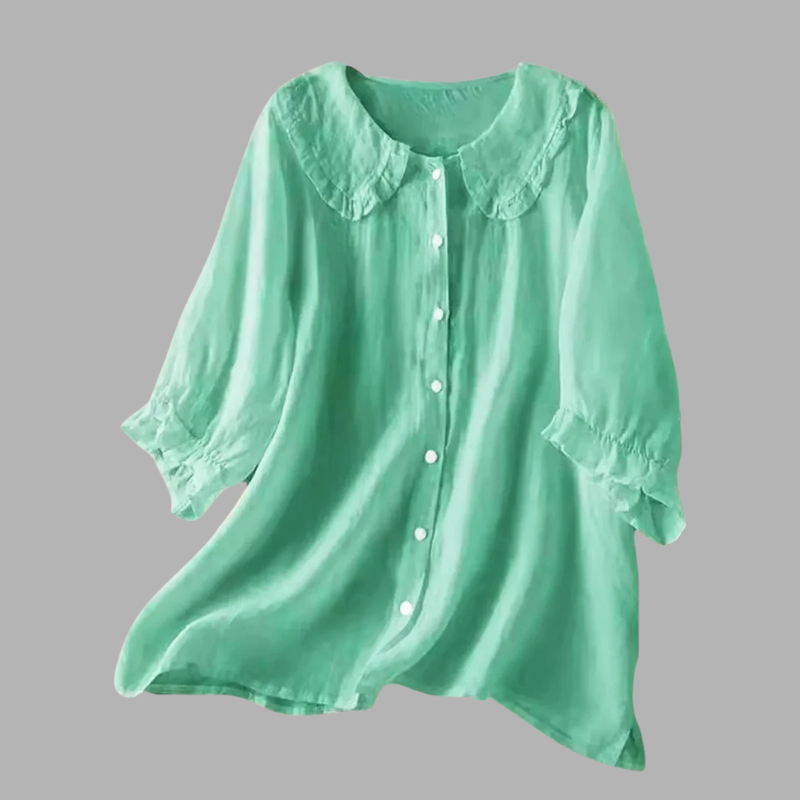 Nowoczesna, elegancka bluzka z falbankami – uniwersalny element kobiecej mody