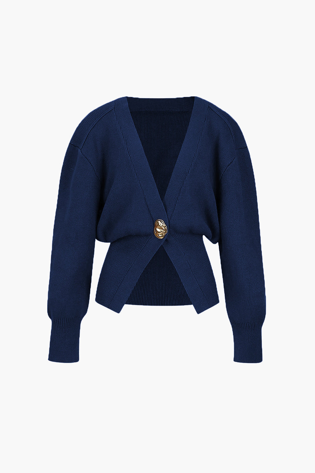 Maristel | Damski elegancki sweter dzianinowy – ozdobne złote guziki