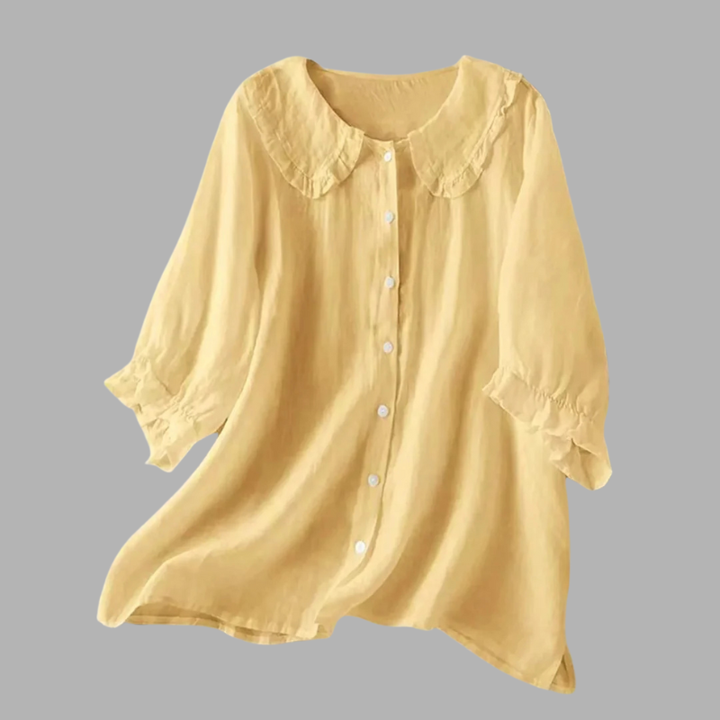 Nowoczesna, elegancka bluzka z falbankami – uniwersalny element kobiecej mody