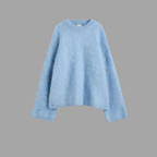 Cozy crew-neck women's sweater – soft, premium mohair blend sweater