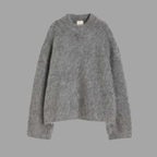 Cozy crew-neck women's sweater – soft, premium mohair blend sweater