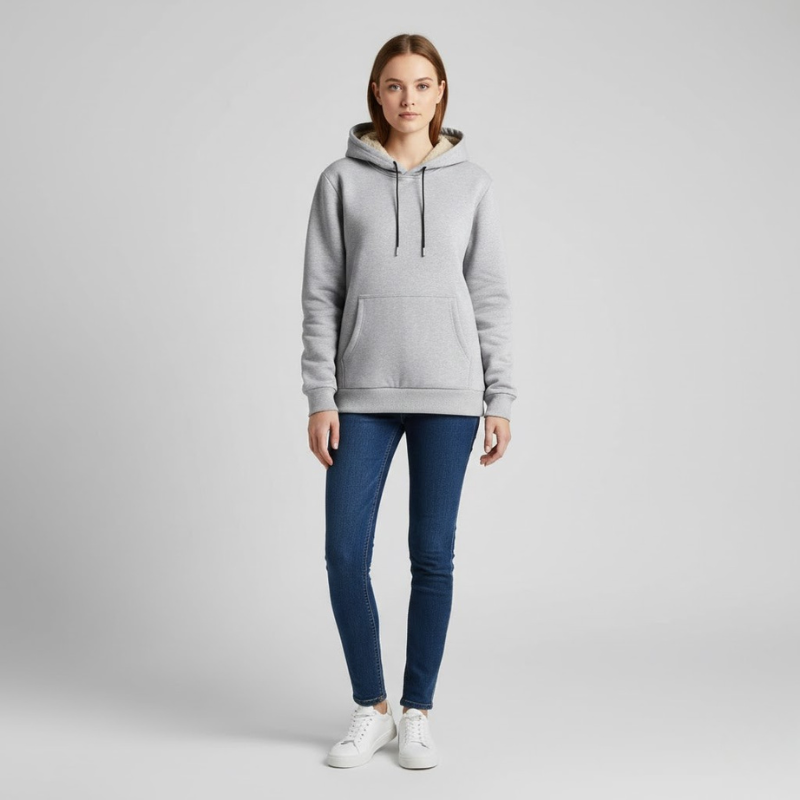 Bluza z kapturem z pluszową podszewką dla kobiet – najwyższy komfort i ciepło