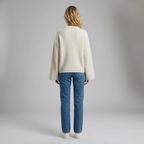 Cozy crew-neck women's sweater – soft, premium mohair blend sweater
