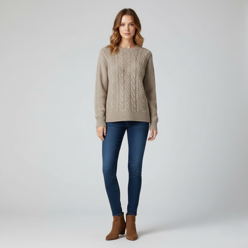 Miękki sweter zimowy dla kobiet – wygodny, dzianinowy design na chłodne dni