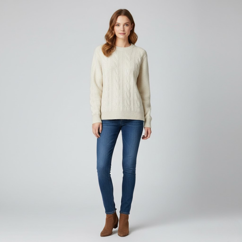 Miękki sweter zimowy dla kobiet – wygodny, dzianinowy design na chłodne dni