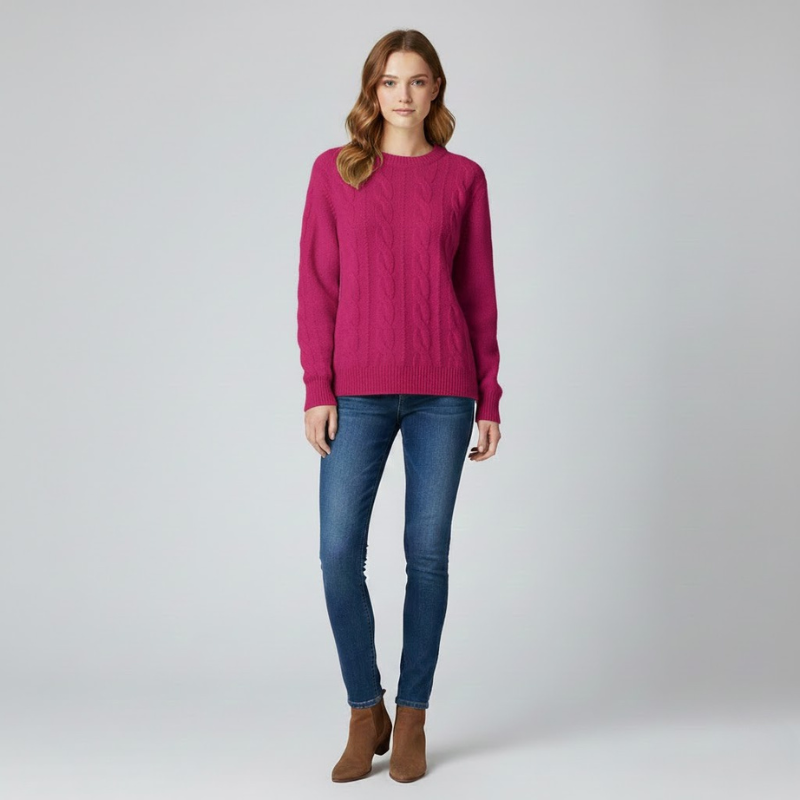 Miękki sweter zimowy dla kobiet – wygodny, dzianinowy design na chłodne dni